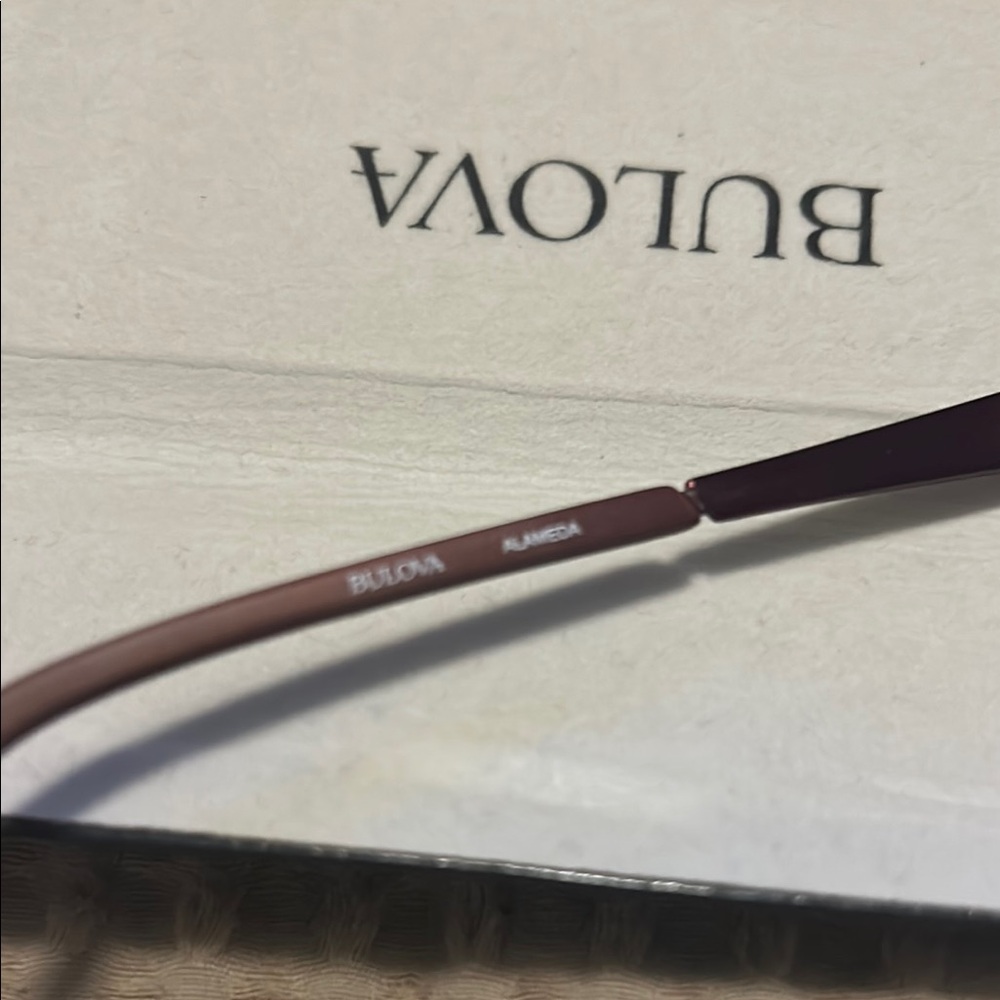 Bulova Red Glasses Classic Rectangular Design Fra… - image 5